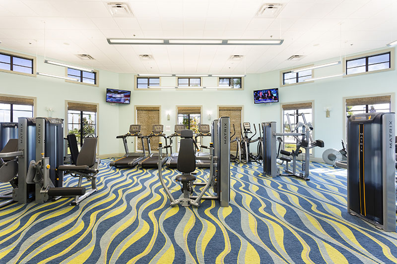 On-site gym at Oasis Clubhouse inside of The Retreat at ChampionsGate