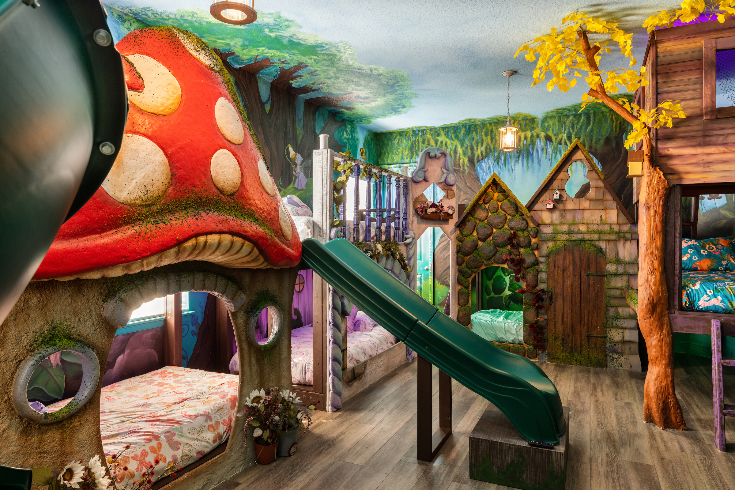 Fairytale wonderland-themed kids room at RVH_429, Magical Vacation Homes