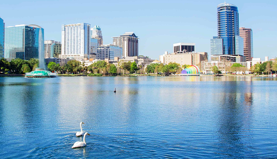 A Beautiful view of Lake Eola